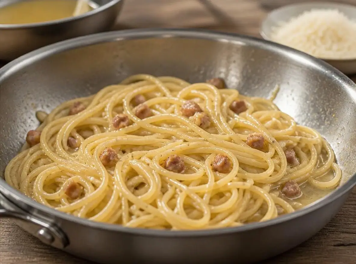 Carbonara uden fløde – trin 5