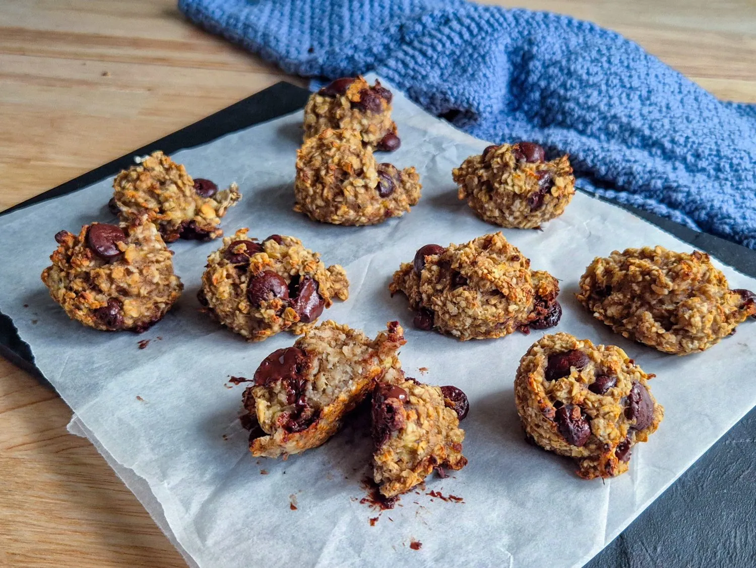 Banan cookies med havregryn