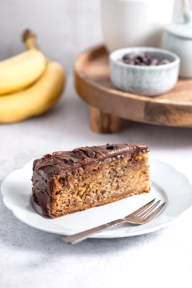 Banankage med Nutella cream cheese glasur