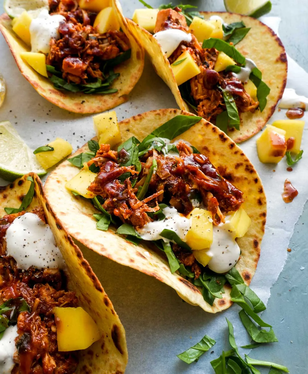 Pulled jackfruit tacos