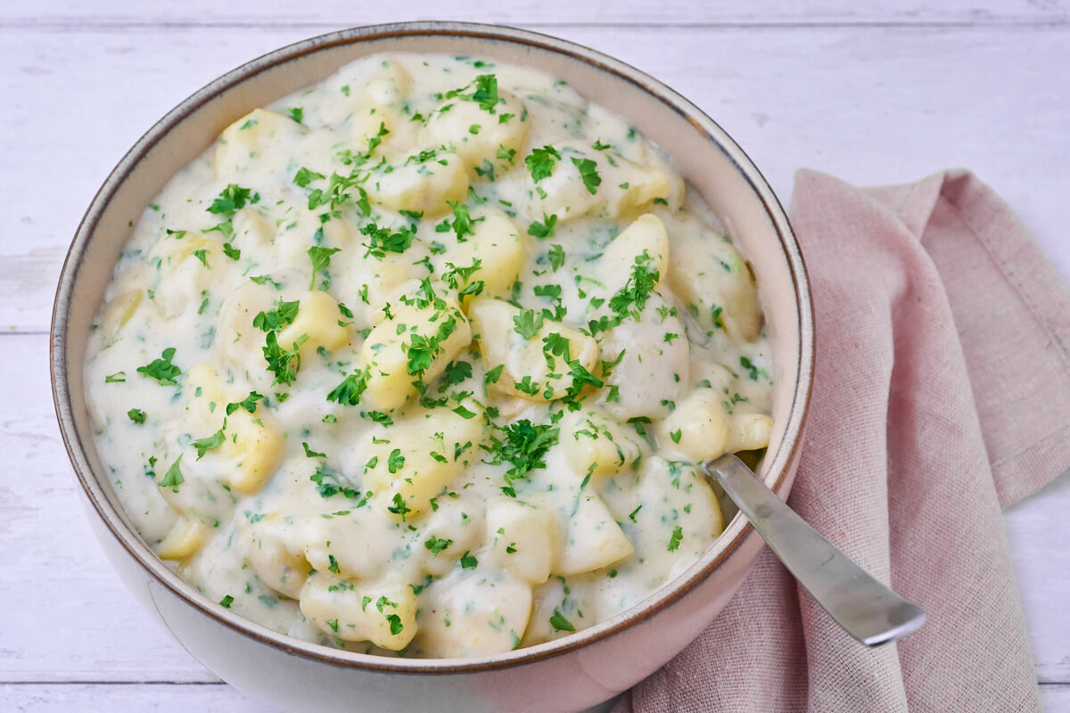 Stuvede kartofler med persille
