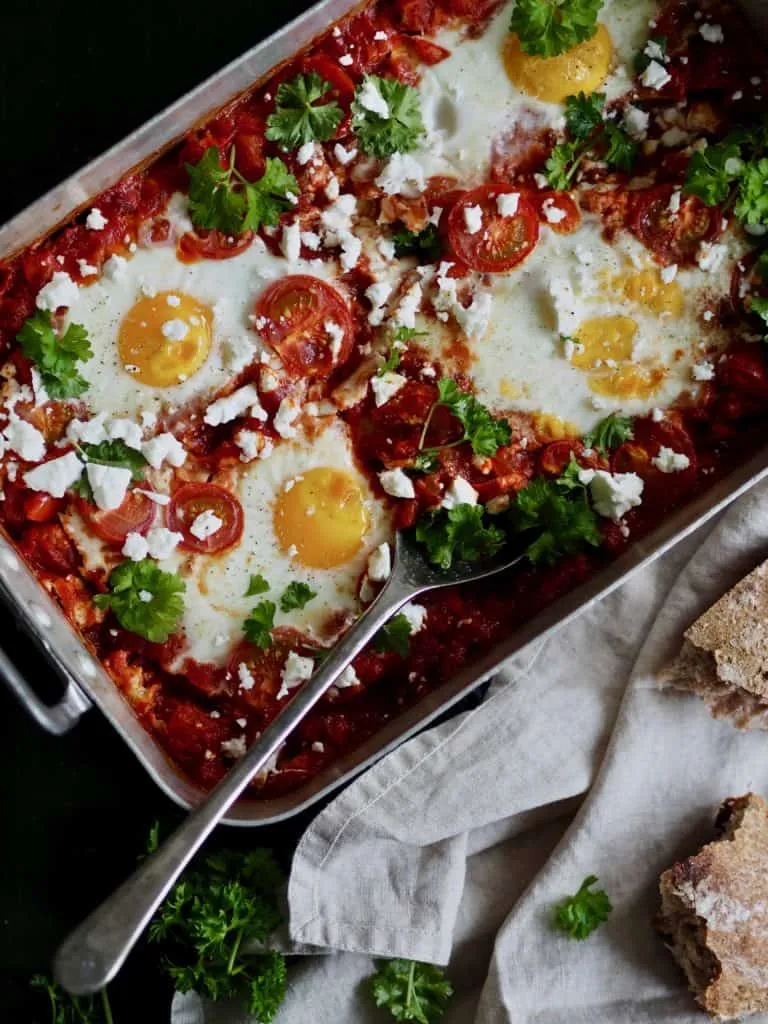 Shakshuka med chorizo