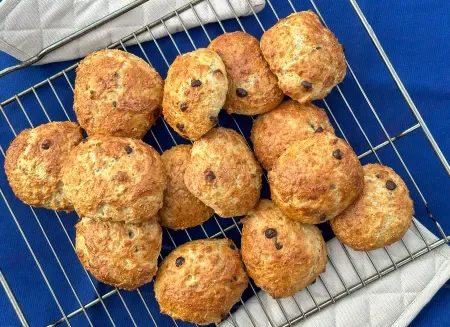 Boller med banan og chokolade