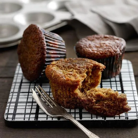 Banan og kokosmuffins