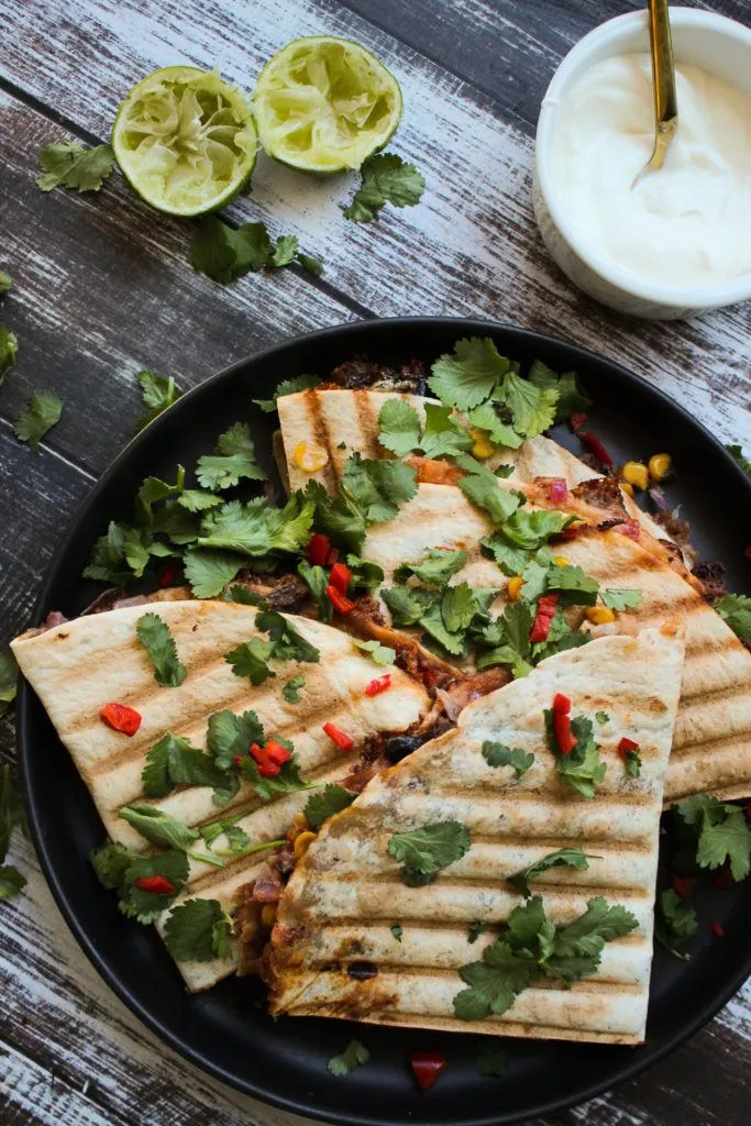Wraps med majs og sorte bønner