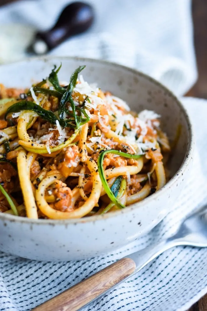 Pasta bolognese med kylling