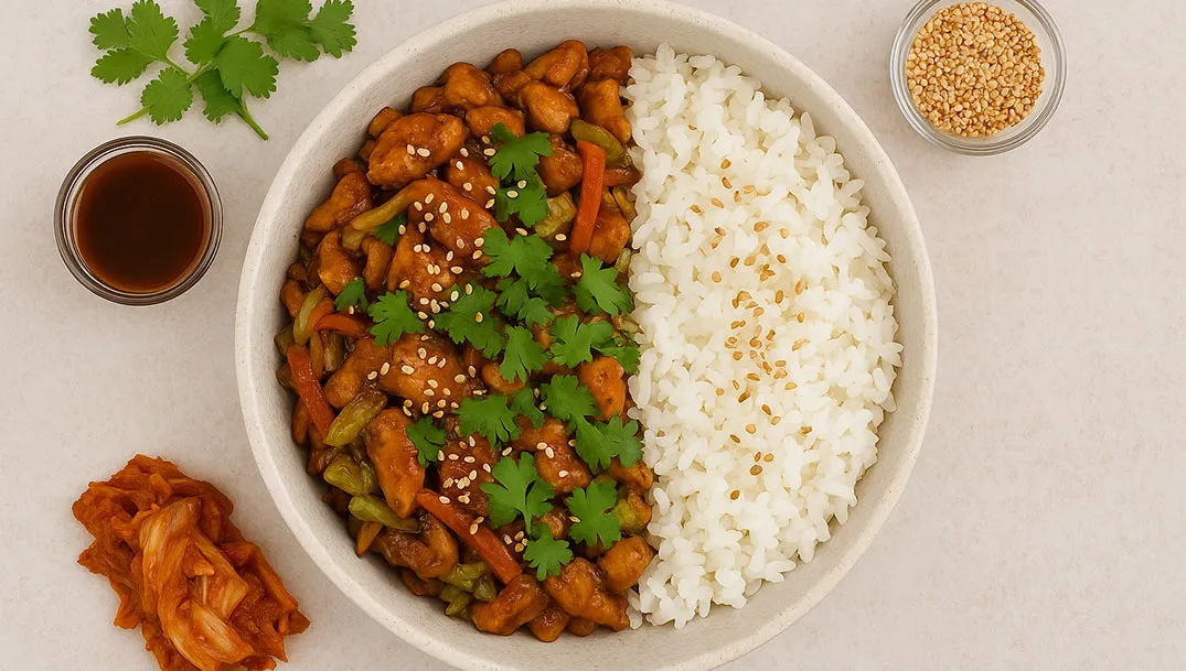 Stegt kylling i hoisinsauce med grøntsager